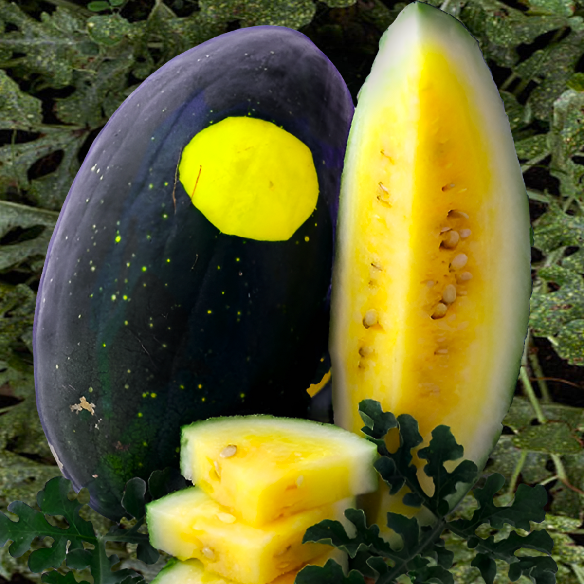Organic Moon & Stars Yellow Flesh Watermelon - 2 g ~20 Seeds - Organic, Heirloom, Open Organic Moon & Stars Yellow Flesh Watermelon - 2 g ~20 Seeds - Organic, Heirloom, Open